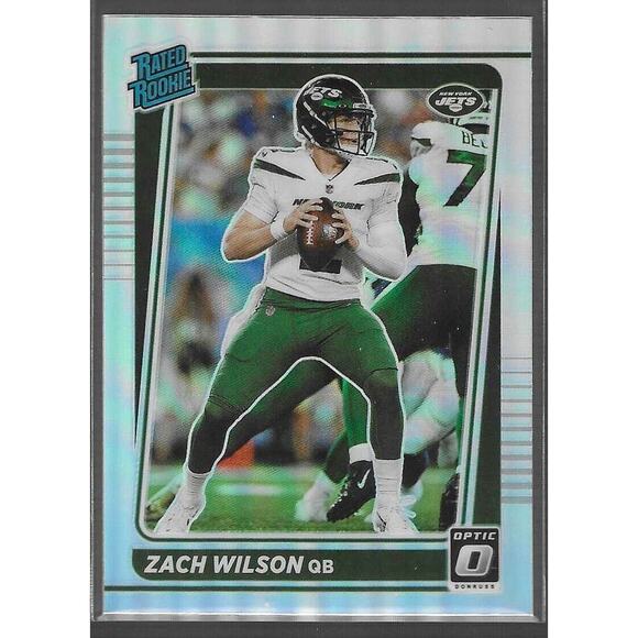 2021 Panini Donruss Optic Zach Wilson Silver Prizm Parallel Rated Rookie RC #202 - Picture 1 of 2